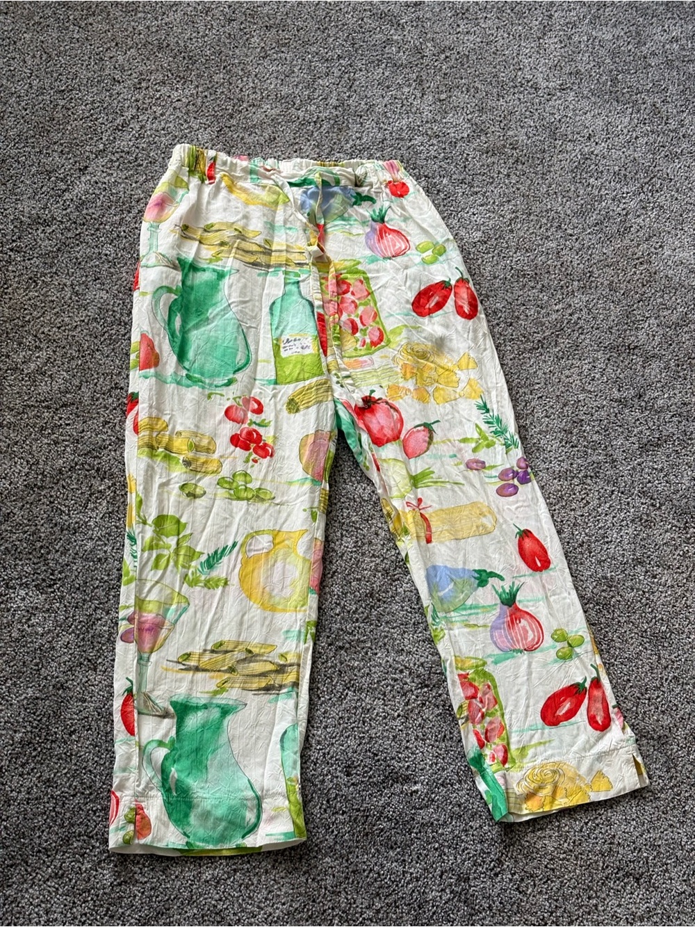 Vintage Food Art by Jams World Pasta Pants (Rare Print)